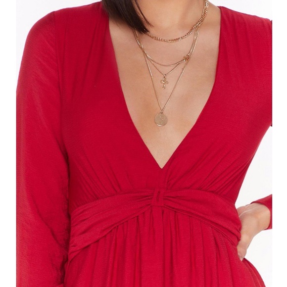 Nasty Gal V Right Back Plunging Miaxi Dress NWT - Picture 3 of 3